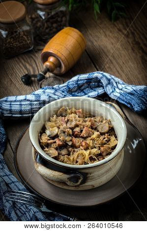 Traditional Polish Sauerkraut (bigos).