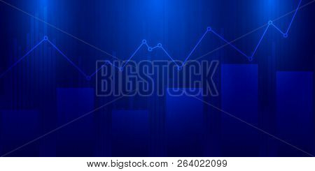 Stock Market Graph .business Candle Stick Graph Chart Of Stock Market Investment Trading On Dark Bac