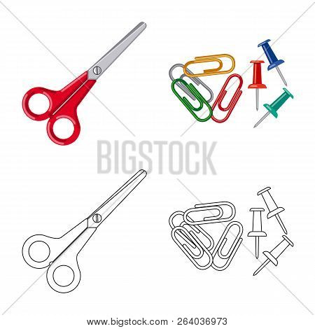 Isolated Object Of Office And Supply Icon. Set Of Office And School Vector Icon For Stock.