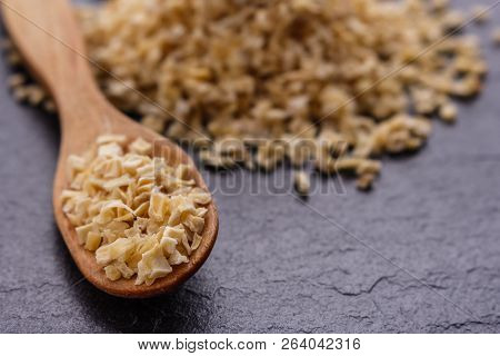 Fragrant Dried Parsnip On A Dark Stone Background