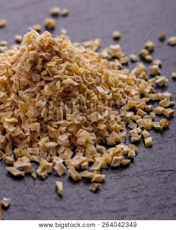 Fragrant Dried Parsnip On A Dark Stone Background