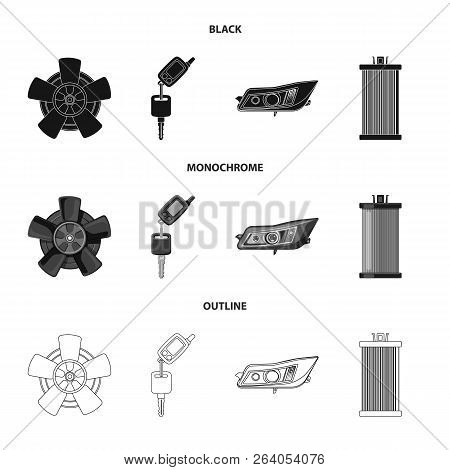 Vector Design Of Auto And Part Icon. Set Of Auto And Car Vector Icon For Stock.