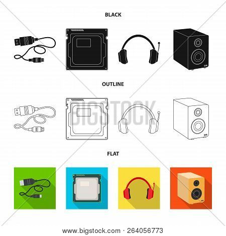 Vector Design Of Laptop And Device Symbol. Set Of Laptop And Server Stock Vector Illustration.