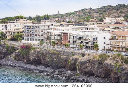 View Of Acitrezza From The Sea Side Of Acicastello, Catania, Sicily, Italy