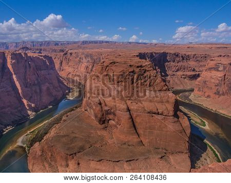 Sunrise At Mather Point, Grand Canyon National Park, Arizona. Photo Shows A Group Of Tourists Watchi