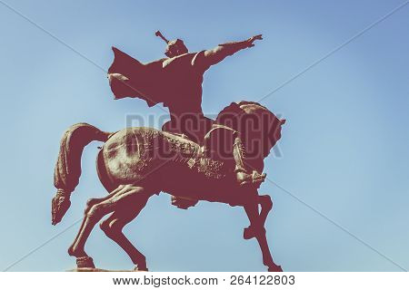Tashkent, Uzbekistan - August 22, 2018: Monument To Uzbek National Hero Amir Temur In Tashkent, Uzbe