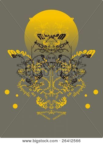 original abstract background design created  from letters