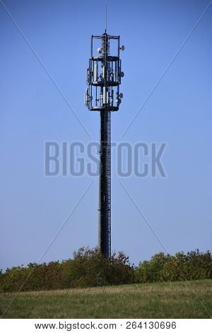 Mobile Phone Mast On The District Weissach In The District Of Boeblingen