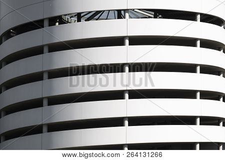 Closeup Of A Spiral Driveway Into A Multi Storey Car Park