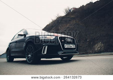 Ufa, Russia - March 4, 2018: Sportsline Audi Rs Q3 On The Street.