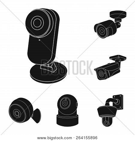 Vector Design Of Cctv And Camera Icon. Set Of Cctv And System Stock Vector Illustration.