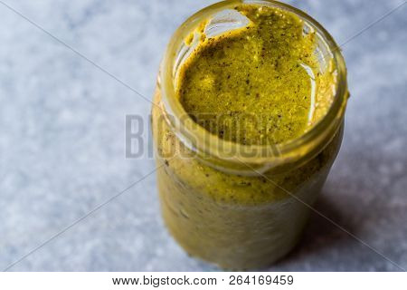 Green Pistachio Paste Urbech Made With  Peanut Butter.