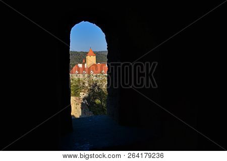 Castle Veveri - City Of Brno, Czech Republic - Europe. Beautiful Autumn Landscape With Castle. Brno