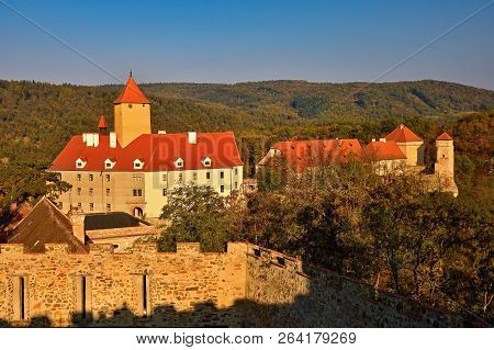 Castle Veveri - City Of Brno, Czech Republic - Europe. Beautiful Autumn Landscape With Castle. Brno