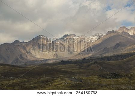 Mount Sabalan (savalan) Near The City Of Ardabil In North-west Iran. Sabalan Is The Third Highest Mo
