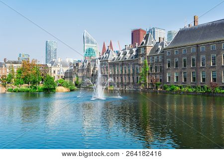 View Of Binnenhof - Dutch Parliament At Spring, The Hague, Holland