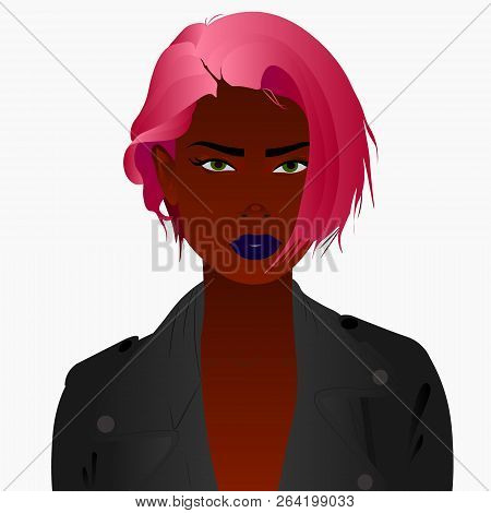 Very Sexy Young African-american Woman. Vector Illustration