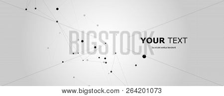 Geometric Abstract Background Snd Molecule And Communication And Big Data Vector Design