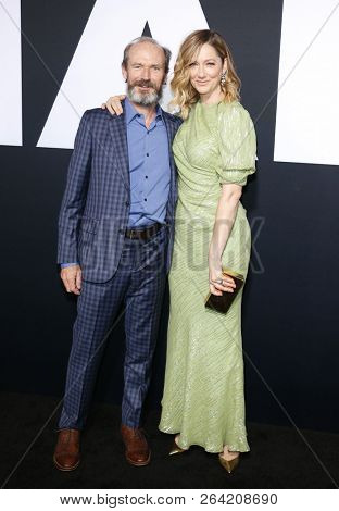Toby Huss and Judy Greer at the Los Angeles premiere of 'Halloween' held at the TCL Chinese Theatre in Hollywood, USA on October 17, 2018.