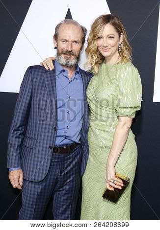 Toby Huss and Judy Greer at the Los Angeles premiere of 'Halloween' held at the TCL Chinese Theatre in Hollywood, USA on October 17, 2018.