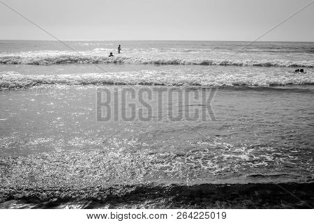 Houcima Beach And Waves And Rocks