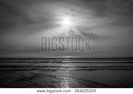 Tangier Beach In Sunset Time