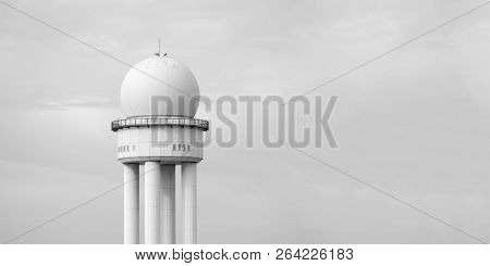 Rrp 117 Radar Tower In Public City Park Tempelhofer Feld, Former Tempelhof Airport In Berlin, German