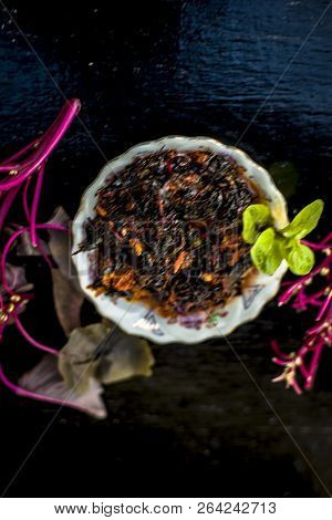 Close Up Of Popular Dish Of Amaranth Leaves Or Chauli Or Chowli Or Chaulai Or Thotakura Or Harive So