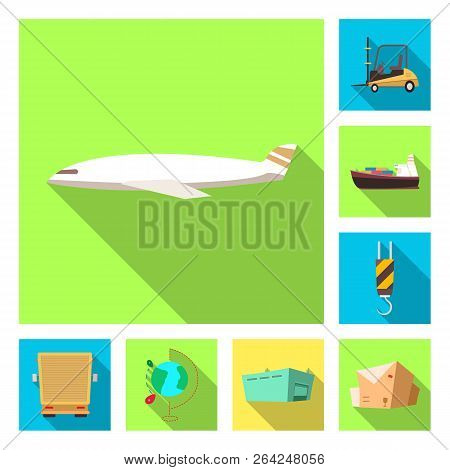 Vector Design Of Goods And Cargo Icon. Set Of Goods And Warehouse Stock Vector Illustration.
