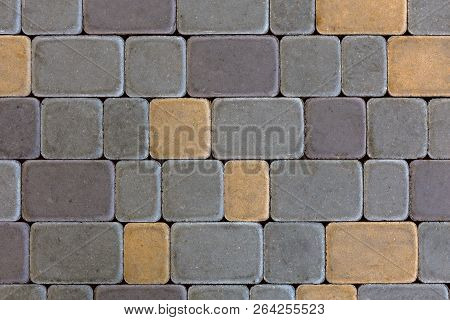 Artificial Rectangle Stone Linear Paving Texture And Basckground