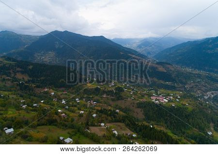 View Of The Village Of Khulo In Georgia.