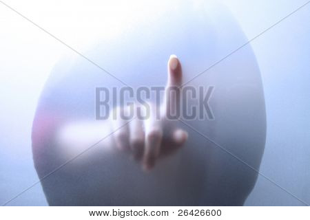 finger på glas