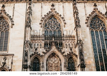 Detail Or Close-up. Lamberti Church In Muenster In Germany.
