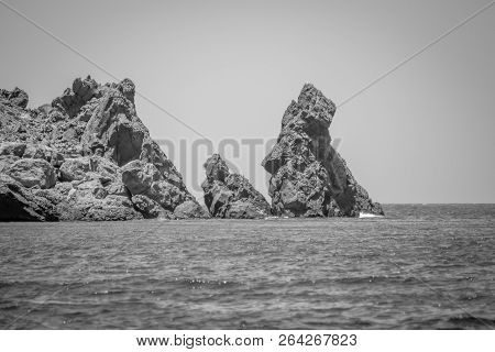 3 Fourches Beach In Summer In Black And White