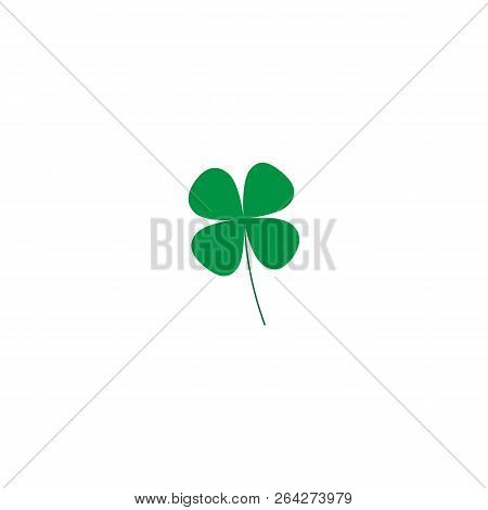 Vector Illustration. Clover Icon On White Background. Leaf Of Clover.
