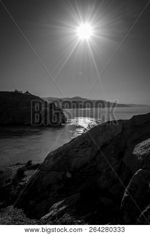 Jebha Island And Waves And Rocks