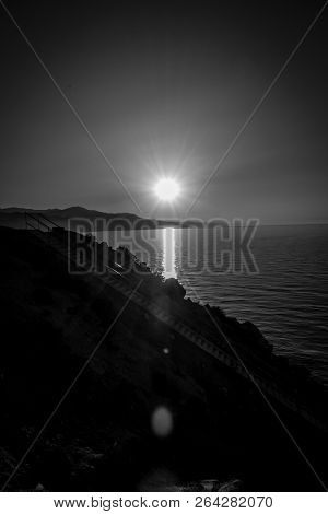 Jebha Island And Waves And Rocks