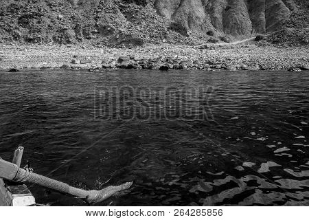 Jebha Island And Waves And Rocks