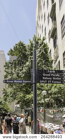 Cape Town - 2011: Signboard Near Green Market Square