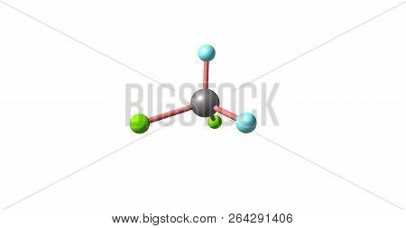 Dichlorodifluoromethane Molecular Structure Isolated On White