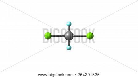 Dichlorodifluoromethane Molecular Structure Isolated On White