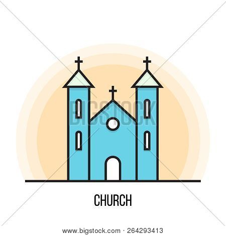 Church Vector Icon On A White Background