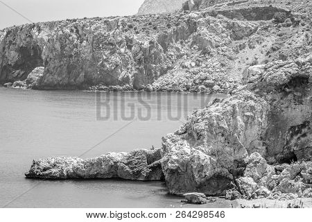 Houcima Beach And Waves And Rocks