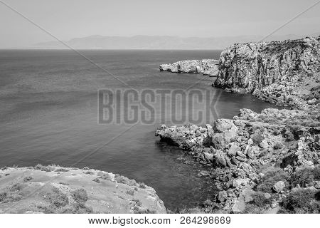 Houcima Beach And Waves And Rocks