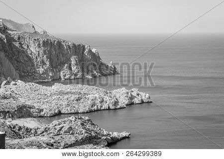 Houcima Beach And Waves And Rocks