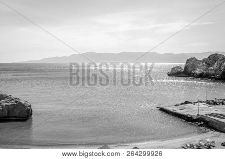Houcima Beach And Waves And Rocks