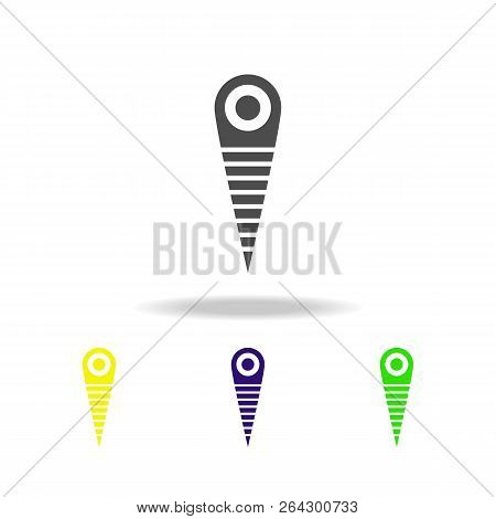 Zone In American Football Color Icons. Element Of Popular American Football Color Icons. Signs, Symb