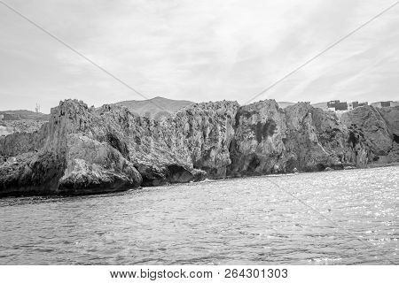 Houcima Beach And Waves And Rocks