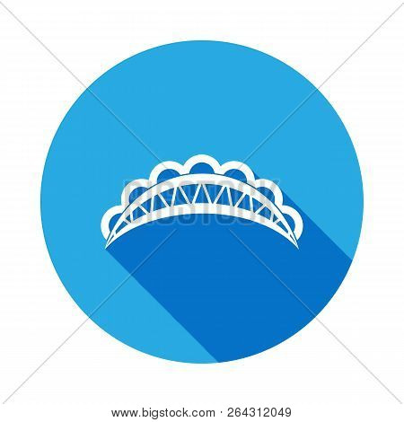 Diadem Icon With Long Shadow. Diadem Element Icon With Long Shadow. Baby Sign, Outline Symbols Colle