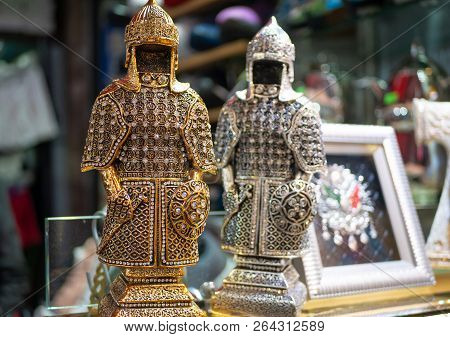Two Figurines, Statuettes Of Ottoman Soldiers Armors